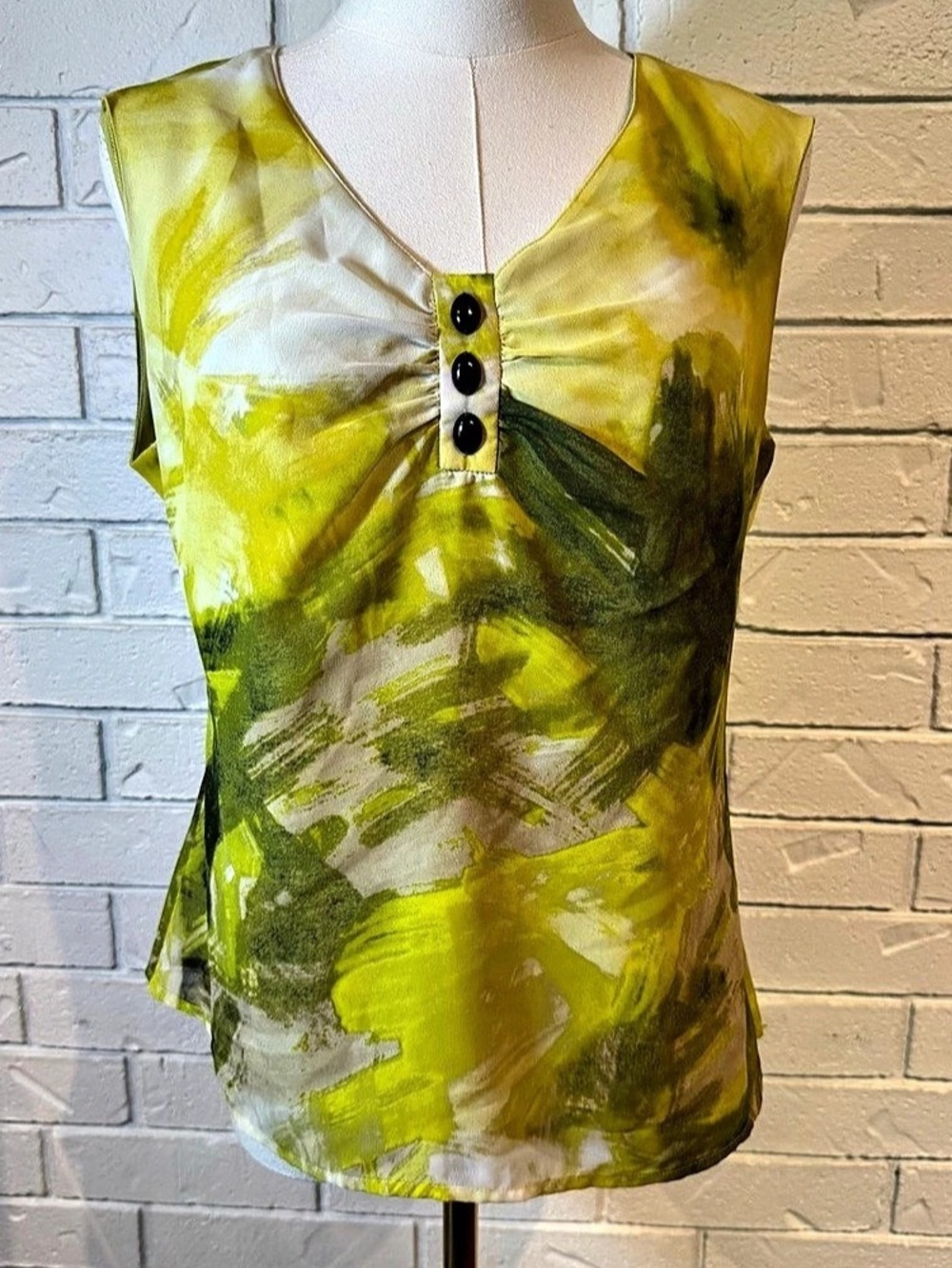 Vintage Y2K Jones New York Abstract Sleeveless Blouse Womens 4